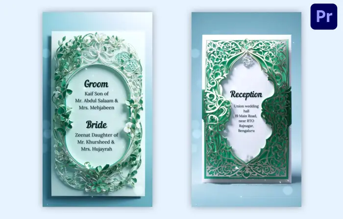 Premium Muslim Wedding Invitation 3D Instagram Story